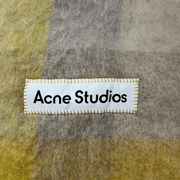 Acne Studio Mohair Checked Scarf - Picture 7 of 7